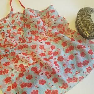 Josie Natori Sheer Floral Racerback Cami. SZ: L